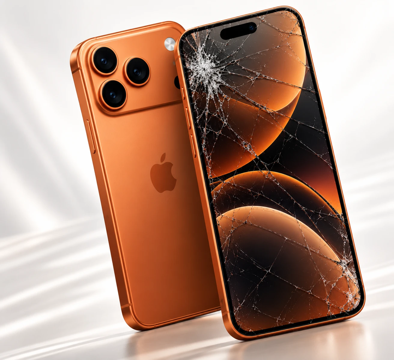 iPhone com o vidro da tela trincado